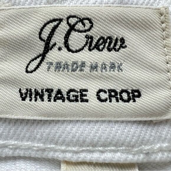 J Crew Ankle Crop Distressed Destroyed White Denim Jeans Style  Size 27 - Picture 9 of 16